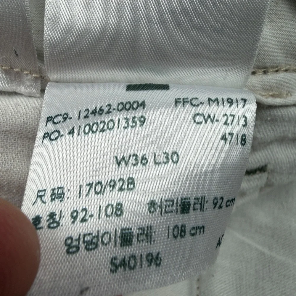 Levis Mens Cargo Pants Olive Green‎ 100% Cotton W36 L28 Relaxed Fit 12462-0004